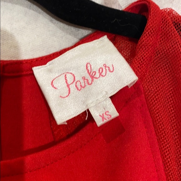Parker mini red with mesh dress - Picture 3 of 3